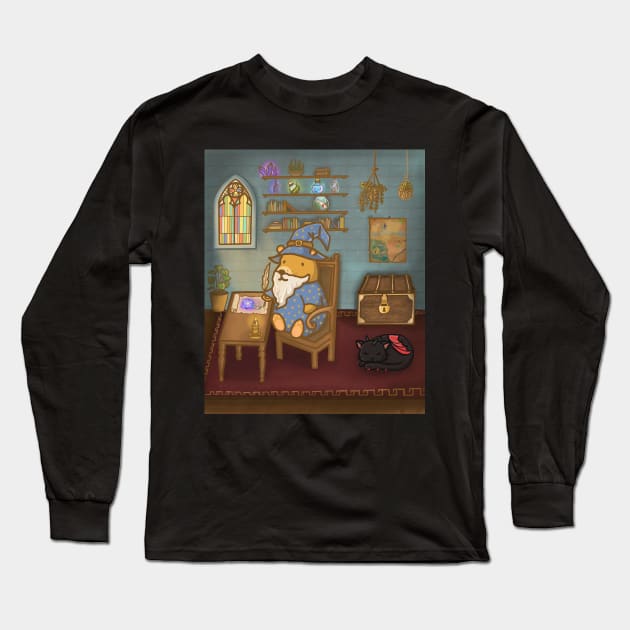 Maurice the Bear - Wizard Office Long Sleeve T-Shirt by KatiaMart